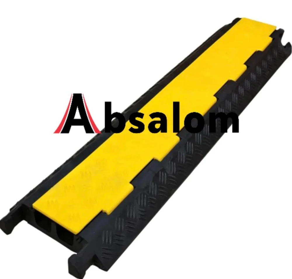 Rampa de protectie pentru cabluri, 2 canale cu Ø 3cm, PREMIUM